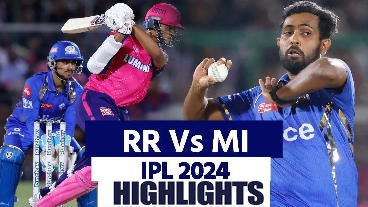 RR vs MI IPL 2024 Highlights